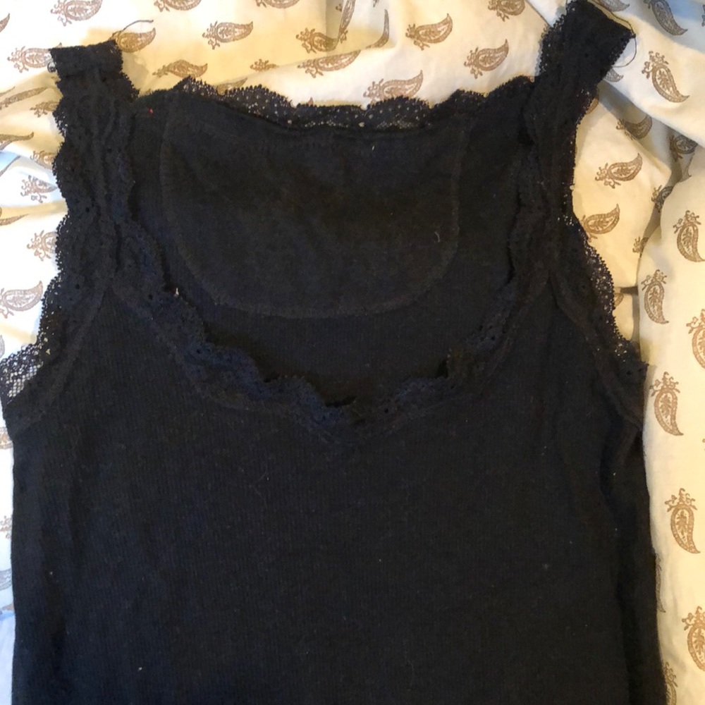 Black lace tank top